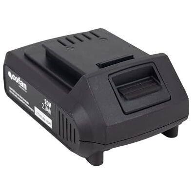 Cofan Wiederaufladbarer Li-Ion-Akku mit 20 V und 2,0 Ah, geeignet für Tools, System 1 for-All, Ladeanzeige, Überlastschutz, Überspannungsschutz und Kurzschlussschutz Cofan Wiederaufladbarer Li-Ion-Akku mit 20 V und 2,0 Ah, geeignet für Tools, System 1 for-All, Ladeanzeige, Überlastschutz, Überspannungsschutz und Kurzschlussschutz