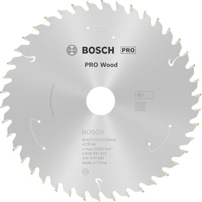 Bosch 1x PRO Wood Kreissägeblatt für Akku-Handkreissägen (für Weichholz, Hartholz, Ø mm, Professional Zubehör Handkreissäge) Bosch 1x PRO Wood Kreissägeblatt für Akku-Handkreissägen (für Weichholz, Hartholz, Ø mm, Professional Zubehör Handkreissäge)