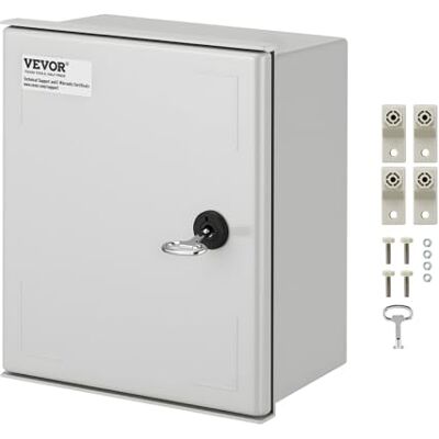 Vevor Fiberglas Elektrische Box - IP66 Wandmontage - 30x25x14cm Vevor Fiberglas Elektrische Box - IP66 Wandmontage - 30x25x14cm