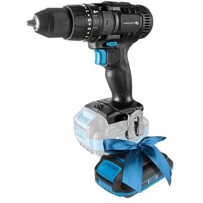 Högert Technik Akku-Schlagbohrschrauber 18V, 50 Nm Drehmoment, 13 mm Auto-Lock Bohrfutter, 21+1+1 Drehmomentstufen, LED-Beleuchtung, Metallgetriebe + PROMO 2,0 Ah Akku Högert Technik Akku-Schlagbohrschrauber 18V, 50 Nm Drehmoment, 13 mm Auto-Lock Bohrfutter, 21+1+1 Drehmomentstufen, LED-Beleuchtung, Metallgetriebe + PROMO 2,0 Ah Akku