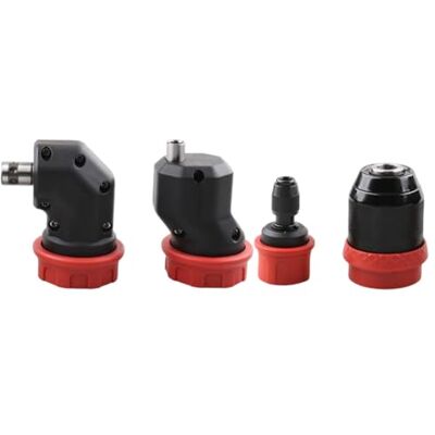 Muuookka 4-Teiliges Schnellspannfutter für Elektrische Bohrmaschinen mit 6,35 mm Schaft, Bürstenloser Wiederaufladbarer Bohrmaschinenadapter, Umrüstfutterteil Muuookka 4-Teiliges Schnellspannfutter für Elektrische Bohrmaschinen mit 6,35 mm Schaft, Bürstenloser Wiederaufladbarer Bohrmaschinenadapter, Umrüstfutterteil