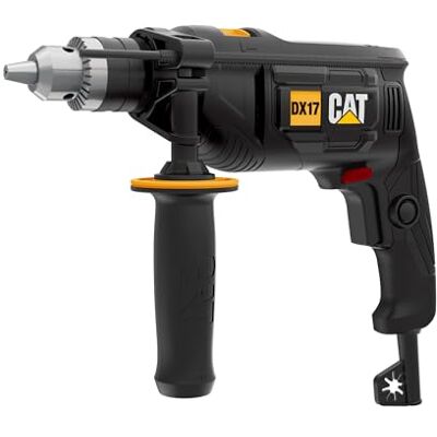 CAT DX17 Schlagbohrmaschine, 13 mm, 750W, 3000 U/min Drehzahl, 48.000 bpm Schlagzahl, variable Drehzahlregelung, (inkl. Tiefenanschlag, Zusatzhandgriff und Futterschlüssel) CAT DX17 Schlagbohrmaschine, 13 mm, 750W, 3000 U/min Drehzahl, 48.000 bpm Schlagzahl, variable Drehzahlregelung, (inkl. Tiefenanschlag, Zusatzhandgriff und Futterschlüssel)