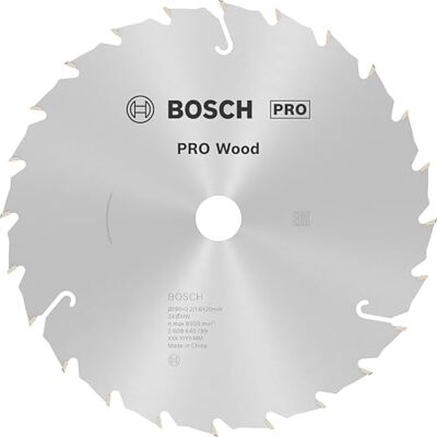 Bosch 1x PRO Wood Kreissägeblatt für Akku-Handkreissägen (für Weichholz, Hartholz, Ø mm, Professional Zubehör Handkreissäge) Bosch 1x PRO Wood Kreissägeblatt für Akku-Handkreissägen (für Weichholz, Hartholz, Ø mm, Professional Zubehör Handkreissäge)