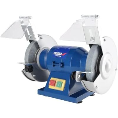 Dedra Doppelschleifer-Tischschleifer 150 W , 125 × 16 mm, Möglichkeit der Tischbefestigung, Unterspannungsschalter, verstellbare Arbeitsauflagen, Metallgehäuse Dedra Doppelschleifer-Tischschleifer 150 W , 125 × 16 mm, Möglichkeit der Tischbefestigung, Unterspannungsschalter, verstellbare Arbeitsauflagen, Metallgehäuse