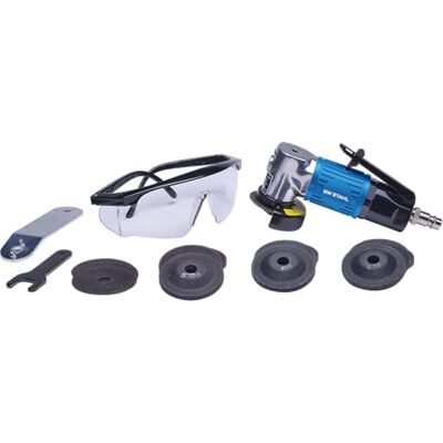 SW-Stahl S3294 Druckluft-Winkelschleifer Satz Mini-Werkzeug Set 16-tlg Mini Druckluftschleifer mit 20.000 U/min Inklusive 14 Scheiben ø 50mm, 1/4 Zoll Stecker, Schutzbrille und Zubehör SW-Stahl S3294 Druckluft-Winkelschleifer Satz Mini-Werkzeug Set 16-tlg Mini Druckluftschleifer mit 20.000 U/min Inklusive 14 Scheiben ø 50mm, 1/4 Zoll Stecker, Schutzbrille und Zubehör