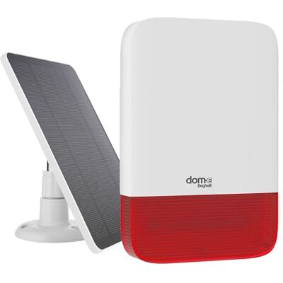Beghelli Dom-en Außensirene, kabellos, Solarversorgung 10 W und 230 V Netz, LoRa-Technologie, für Zentrale Dom-e Code 60105, IP65, Licht- und Schallsignal Beghelli Dom-en Außensirene, kabellos, Solarversorgung 10 W und 230 V Netz, LoRa-Technologie, für Zentrale Dom-e Code 60105, IP65, Licht- und Schallsignal