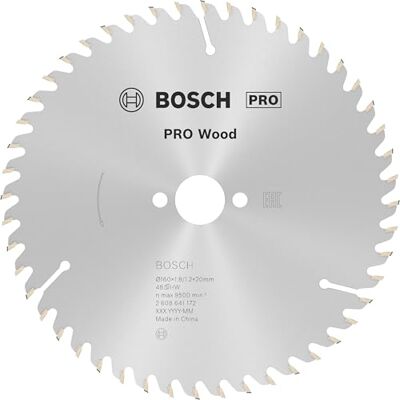 Bosch 1x PRO Wood Kreissägeblatt für Akku-Handkreissägen (für Weichholz, Hartholz, Ø mm, Professional Zubehör Handkreissäge) Bosch 1x PRO Wood Kreissägeblatt für Akku-Handkreissägen (für Weichholz, Hartholz, Ø mm, Professional Zubehör Handkreissäge)
