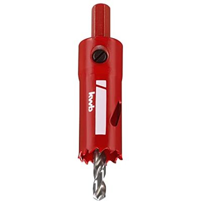 kwb HSS Bi-Metall-Lochsäge Ø 22 mm mit progressiver Vario-Zahnung, hoher Präzision, Sechskantschaft, 38 mm Schnitttiefe und Zentrierbohrer kwb HSS Bi-Metall-Lochsäge Ø 22 mm mit progressiver Vario-Zahnung, hoher Präzision, Sechskantschaft, 38 mm Schnitttiefe und Zentrierbohrer