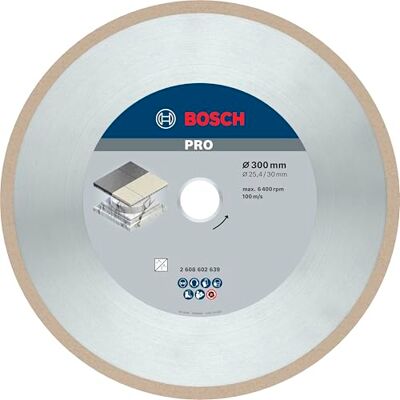 Bosch 1x PRO Ceramic Diamanttrennscheiben für 25,4‑mm-Bohrung und Fliesenschneider (für Fliesen, Harte Fliesen, Ø 300 mm, Professional Zubehör Tischkreissäge) Bosch 1x PRO Ceramic Diamanttrennscheiben für 25,4‑mm-Bohrung und Fliesenschneider (für Fliesen, Harte Fliesen, Ø 300 mm, Professional Zubehör Tischkreissäge)