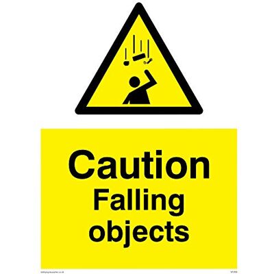 Viking Schilder wc486-a1p-1 m "Caution Falling Objekte" Zeichen, 1 mm halbstarr Kunststoff, 800 mm H x 600 mm W Viking Schilder wc486-a1p-1 m "Caution Falling Objekte" Zeichen, 1 mm halbstarr Kunststoff, 800 mm H x 600 mm W
