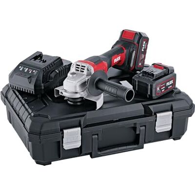 FLEX Akku Winkelschleifer Set L 125 18.0-EC LD/5.0 (18,0 V Light Duty,125 mm, bürstenloser Motor, schlanker Griffbereich, EMS, Anti-Kickback, inkl.2 Akkus, Akku-Trennschleifer) 534329 FLEX Akku Winkelschleifer Set L 125 18.0-EC LD/5.0 (18,0 V Light Duty,125 mm, bürstenloser Motor, schlanker Griffbereich, EMS, Anti-Kickback, inkl.2 Akkus, Akku-Trennschleifer) 534329