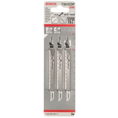 Bosch T 301 CDF Hart Holz Stichsägeschneide - 3er-Pack Bosch T 301 CDF Hart Holz Stichsägeschneide - 3er-Pack