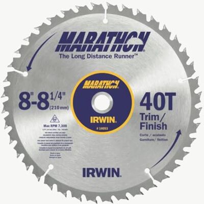 IRWIN Tools Marathon Tisch- / Kreissägeblatt aus Hartmetall, 14053 IRWIN Tools Marathon Tisch- / Kreissägeblatt aus Hartmetall, 14053