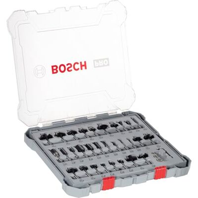 Bosch 30x PRO Fräser-Set gemischt, 30-tlg. (für Weichholz, Hartholz, 326 x 370 mm, Professional Zubehör Handfräse, Kantenfräse) Bosch 30x PRO Fräser-Set gemischt, 30-tlg. (für Weichholz, Hartholz, 326 x 370 mm, Professional Zubehör Handfräse, Kantenfräse)