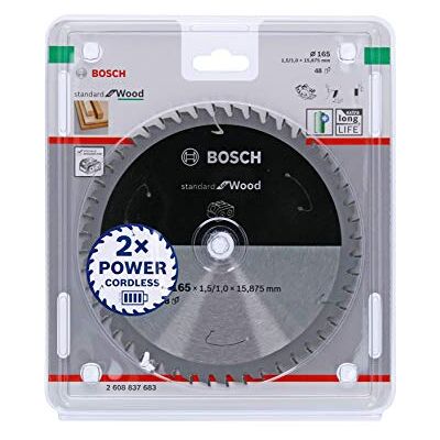 Bosch Accessories Professional Kreissägeblatt Standard for Wood (Holz, 165 x 15,875 x 1,5 mm, 48 Zähne, Zubehör Akku Kreissäge), 165 mm Bosch Accessories Professional Kreissägeblatt Standard for Wood (Holz, 165 x 15,875 x 1,5 mm, 48 Zähne, Zubehör Akku Kreissäge), 165 mm