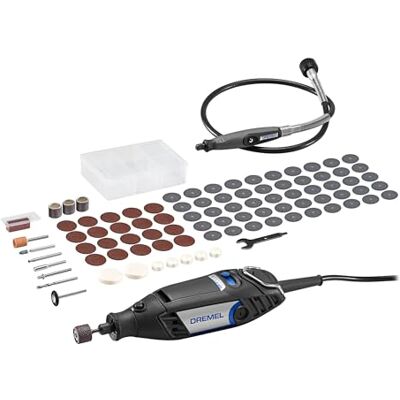 DREMEL 3200 Multifunktionswerkzeug 130W, Mit 1 Aufsatz mit biegsamer Welle, 90 Zubehörteile, variable Drehzahl 10.000-35.000 U/min zum Schneiden, Schnitzen, Schleifen, Polieren, Fräsen, Gravieren DREMEL 3200 Multifunktionswerkzeug 130W, Mit 1 Aufsatz mit biegsamer Welle, 90 Zubehörteile, variable Drehzahl 10.000-35.000 U/min zum Schneiden, Schnitzen, Schleifen, Polieren, Fräsen, Gravieren