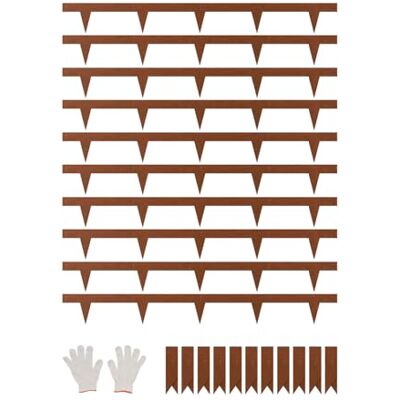 VEVOR Rasenkante, 10er-Set, 1016x114,3x1,5 mm, rostbeständige Beeteinfassung aus Metall, Beetumrandung, Raseneinfassung, Trennwand für Blumenbeete, Hofwege VEVOR Rasenkante, 10er-Set, 1016x114,3x1,5 mm, rostbeständige Beeteinfassung aus Metall, Beetumrandung, Raseneinfassung, Trennwand für Blumenbeete, Hofwege