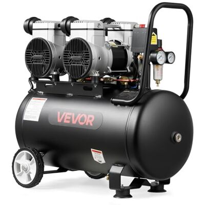 VEVOR 3 KW Druckluftkompressor, Ölfreier Kompressor mit 50 L Lufttank, Flüsterkompressor mit 255 L/min bei 6,2 bar & Max. 8 bar, Tragbarer Luftkompressor mit Rädern & Griff für Werkstatt Heimwerker VEVOR 3 KW Druckluftkompressor, Ölfreier Kompressor mit 50 L Lufttank, Flüsterkompressor mit 255 L/min bei 6,2 bar & Max. 8 bar, Tragbarer Luftkompressor mit Rädern & Griff für Werkstatt Heimwerker