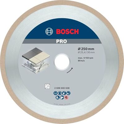 Bosch 1x PRO Ceramic Diamanttrennscheiben für 25,4‑mm-Bohrung und Fliesenschneider (für Fliesen, Harte Fliesen, Ø 250 mm, Professional Zubehör Tischkreissäge) Bosch 1x PRO Ceramic Diamanttrennscheiben für 25,4‑mm-Bohrung und Fliesenschneider (für Fliesen, Harte Fliesen, Ø 250 mm, Professional Zubehör Tischkreissäge)