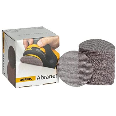 Mirka Abranet Netz-Schleifscheiben Ø 77 mm Klett/Korn P600 / 50 Stk/zum Schleifen von Holz, Spachtel, Lack, Kunststoff / 5420305061 Mirka Abranet Netz-Schleifscheiben Ø 77 mm Klett/Korn P600 / 50 Stk/zum Schleifen von Holz, Spachtel, Lack, Kunststoff / 5420305061