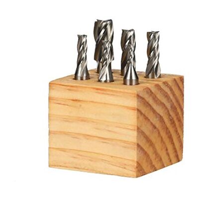 HHIP 8000-0002 Schaftfräser-Set, 4-schneidig, Hochgeschwindigkeitsstahl, 6-teilig, 0,95 cm Schaft HHIP 8000-0002 Schaftfräser-Set, 4-schneidig, Hochgeschwindigkeitsstahl, 6-teilig, 0,95 cm Schaft