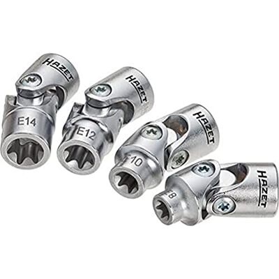 Hazet 880G-E/4 Torx-Gelenksteckschlüssel-Satz, Satz E8, E10, E12; E14 Torx Hazet 880G-E/4 Torx-Gelenksteckschlüssel-Satz, Satz E8, E10, E12; E14 Torx