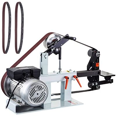 VEVOR Bandschleifmaschine 1500W, 5,08x208,28cm Riemengröße, Konstante Geschwindigkeit 2800 r/min Bandschleifer mit verschiedenen Schleifarten, zum Polieren von Werkzeugen, Metall, Holz, Acryl VEVOR Bandschleifmaschine 1500W, 5,08x208,28cm Riemengröße, Konstante Geschwindigkeit 2800 r/min Bandschleifer mit verschiedenen Schleifarten, zum Polieren von Werkzeugen, Metall, Holz, Acryl