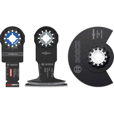 Bosch 3X Hartholz und Metall Set, 3-teilig (für Edelstahlrohre, Nichteisenmetalle, 132 x 103 mm, professionelles Zubehör Multitool) Bosch 3X Hartholz und Metall Set, 3-teilig (für Edelstahlrohre, Nichteisenmetalle, 132 x 103 mm, professionelles Zubehör Multitool)