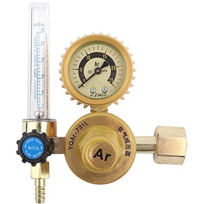 Lylithuif Argon-CO2-Durchflussmesser-Regler, Premium-Hochleistungs-Schweißgas-Durchflussmesser mit Manometer für MIG-WIG-Schweißen, Legierung aus Messing Lylithuif Argon-CO2-Durchflussmesser-Regler, Premium-Hochleistungs-Schweißgas-Durchflussmesser mit Manometer für MIG-WIG-Schweißen, Legierung aus Messing