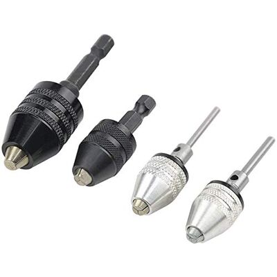 Graootoly 4PCS Bohrfutter Schnellwechsel Adapter 3-Backen Bohrfutter Schraubendreher Adapter Elektrische Bohrmaschine Umwandlung Chuck Set Graootoly 4PCS Bohrfutter Schnellwechsel Adapter 3-Backen Bohrfutter Schraubendreher Adapter Elektrische Bohrmaschine Umwandlung Chuck Set