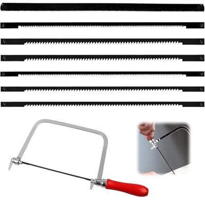 YOYEAH Laubsäge Set mit 7 Sägeblättern und Laubsägebogen Dekupiersäge für Holzarbeiten Feinsäge für präzise Schnitte Laubsägen für Metall und Holz YOYEAH Laubsäge Set mit 7 Sägeblättern und Laubsägebogen Dekupiersäge für Holzarbeiten Feinsäge für präzise Schnitte Laubsägen für Metall und Holz