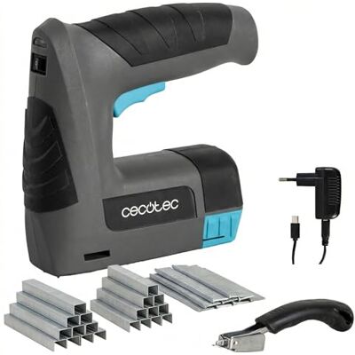 Cecotec Akku-Tacker FastTacker 4000. 4 V 1500 mAh, für Klammern & Nägel, inkl. 8000 Klammern, 1000 Nägel, Entklammerer, Einstechtiefe bis 10 mm, auch für DIY & Polstern, für Außen & Garten Cecotec Akku-Tacker FastTacker 4000. 4 V 1500 mAh, für Klammern & Nägel, inkl. 8000 Klammern, 1000 Nägel, Entklammerer, Einstechtiefe bis 10 mm, auch für DIY & Polstern, für Außen & Garten