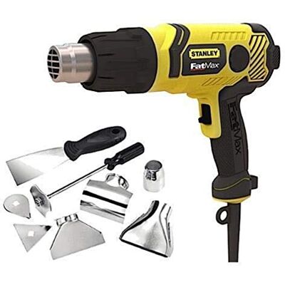 Stanley FatMax Heissluftpistole (2.000 Watt, mit Abschaltautomatik, 2 Temperaturstufen (50-450/70-600 °C), stufenlose Temperatureinstellung, inkl. 8-TLG. Düsen- und Schaberset, Koffer) FME670K-QS Stanley FatMax Heissluftpistole (2.000 Watt, mit Abschaltautomatik, 2 Temperaturstufen (50-450/70-600 °C), stufenlose Temperatureinstellung, inkl. 8-TLG. Düsen- und Schaberset, Koffer) FME670K-QS