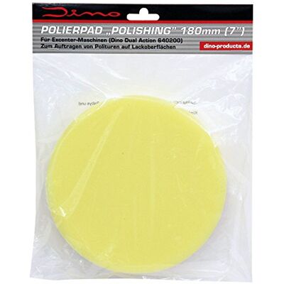 Dino KRAFTPAKET 180mm Polierpad medium Polierschwamm mittelhart mit Klett Ø 180mm, Höhe 30mm, Yellow Dino KRAFTPAKET 180mm Polierpad medium Polierschwamm mittelhart mit Klett Ø 180mm, Höhe 30mm, Yellow