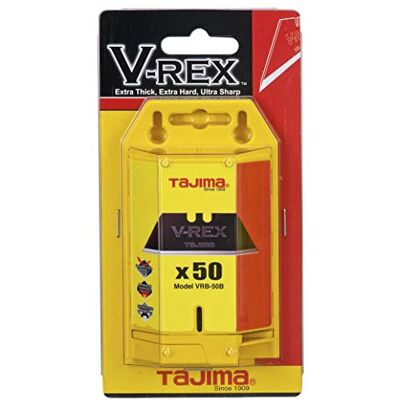 Tajima V-REX Trapezklingen VRB-50B (Ersatzklingen, Klingen, Wechselklingen für Messer VR101 D/R1; VR102 D/B1 und VR103 D/S1) Tajima V-REX Trapezklingen VRB-50B (Ersatzklingen, Klingen, Wechselklingen für Messer VR101 D/R1; VR102 D/B1 und VR103 D/S1)