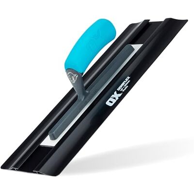 OX Pro Halbflexible Glättekelle - Halbförmiger Klinge, Schiebesystem, Komfortgriff - Spachtel OX Pro Halbflexible Glättekelle - Halbförmiger Klinge, Schiebesystem, Komfortgriff - Spachtel