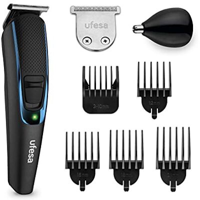 Ufesa GK6750 Multi Groomer Haar- und Bartschneider, 7 Zubehörteile, Nase und Ohren, verstellbarer Kamm + 4 feste Kämme, 13 Schnittlängen, kabellos, 120 Minuten Autonomie Ufesa GK6750 Multi Groomer Haar- und Bartschneider, 7 Zubehörteile, Nase und Ohren, verstellbarer Kamm + 4 feste Kämme, 13 Schnittlängen, kabellos, 120 Minuten Autonomie