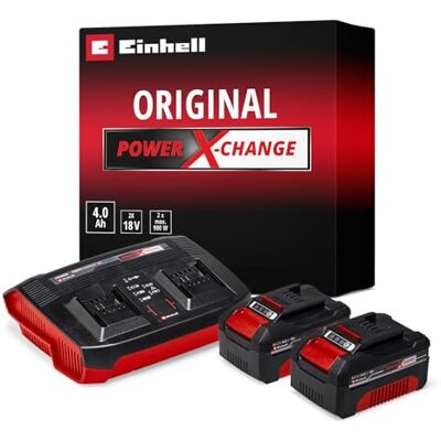 Einhell Original Starter Kit PXC 2X 4,0 Ah & Twincharger 3A Einhell Original Starter Kit PXC 2X 4,0 Ah & Twincharger 3A