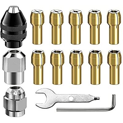 Jolsaawie Bohrfutter-Spannzangen-Set, 28-Teiliges Spannzangen-Set (1/32-1/8), für 4486 Bohrer Ohne Schnellspannbohrer, 4485 Messing-Spannzangen-Set Jolsaawie Bohrfutter-Spannzangen-Set, 28-Teiliges Spannzangen-Set (1/32-1/8), für 4486 Bohrer Ohne Schnellspannbohrer, 4485 Messing-Spannzangen-Set