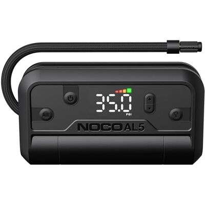 NOCO Air AL5: UltraSchnelle 5A Akku-Luftpumpe – Tragbarer Akku-Kompressor – 17 SLPM Luftstrom, 0–40 PSI in 7 Min – Digitales Manometer + automatische Abschaltung NOCO Air AL5: UltraSchnelle 5A Akku-Luftpumpe – Tragbarer Akku-Kompressor – 17 SLPM Luftstrom, 0–40 PSI in 7 Min – Digitales Manometer + automatische Abschaltung
