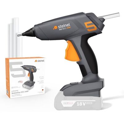 Steinel MobileGlue 5011 Akku Heißklebepistole, für 18V Bosch AMPShare Akku, Inkl. 3 x Heißklebesticks, 2 Temperaturstufen 130°, 200°C, Schwarz Steinel MobileGlue 5011 Akku Heißklebepistole, für 18V Bosch AMPShare Akku, Inkl. 3 x Heißklebesticks, 2 Temperaturstufen 130°, 200°C, Schwarz