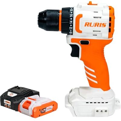 RURIS POWER FOR NATURE Ruris Akku-Schlagschrauber RMX1240, bürstenloser Motor, 2 Geschwindigkeiten, 21 Drehmomente, Bohrfutter 0-10 mm, LED-Set, Akku 20 V, 2 Ah und Ladegerät inklusive RURIS POWER FOR NATURE Ruris Akku-Schlagschrauber RMX1240, bürstenloser Motor, 2 Geschwindigkeiten, 21 Drehmomente, Bohrfutter 0-10 mm, LED-Set, Akku 20 V, 2 Ah und Ladegerät inklusive