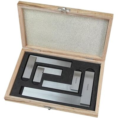 Faithfull Stahl-Anschlagwinkel-Set, 4-teilig – 50, 75, 100 und 150 mm (2 Zoll, 3 Zoll, 4 Zoll, 6 Zoll), präzisionsgeschliffen, Klinge aus gehärtetem Stahl, Präzises Anreiß- Faithfull Stahl-Anschlagwinkel-Set, 4-teilig – 50, 75, 100 und 150 mm (2 Zoll, 3 Zoll, 4 Zoll, 6 Zoll), präzisionsgeschliffen, Klinge aus gehärtetem Stahl, Präzises Anreiß-