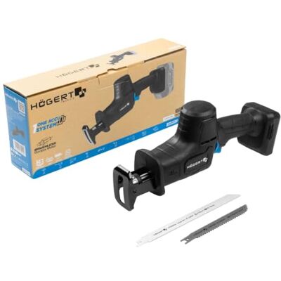 Högert Technik Akku-Säbelsäge Mini 18V OneAccuSystem, bürstenloser Motor, 3000 RPM, 26 mm Hub, werkzeugloser Schnellwechsel, LED, kompakt für Holz, Metall und Kunststoff, ohne Akku Högert Technik Akku-Säbelsäge Mini 18V OneAccuSystem, bürstenloser Motor, 3000 RPM, 26 mm Hub, werkzeugloser Schnellwechsel, LED, kompakt für Holz, Metall und Kunststoff, ohne Akku