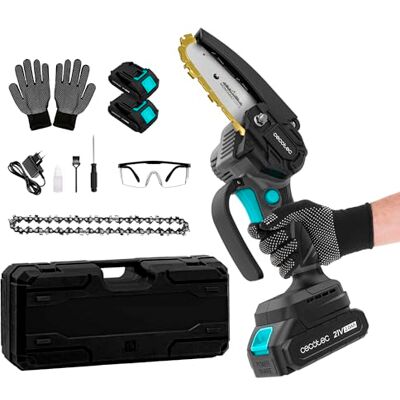 Cecotec MontanaForce 4000 Akku-Astsäge mit Akku, 21 V, 400 W, Geschwindigkeit 25.000 U/min, Knopfschmierer, inklusive 2 Nexus-Batterien, Koffer, Ersatzkette und Zubehör Cecotec MontanaForce 4000 Akku-Astsäge mit Akku, 21 V, 400 W, Geschwindigkeit 25.000 U/min, Knopfschmierer, inklusive 2 Nexus-Batterien, Koffer, Ersatzkette und Zubehör