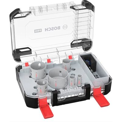 Bosch 9x PRO Multi Material Power Change Plus Lochsäge-Set – Transparentes Etui (für Weichholz, Trockenbauwand, Ø 19-83 mm, Professional Zubehör Bohrmaschine) Bosch 9x PRO Multi Material Power Change Plus Lochsäge-Set – Transparentes Etui (für Weichholz, Trockenbauwand, Ø 19-83 mm, Professional Zubehör Bohrmaschine)