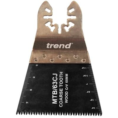 TREND Multi-Tool Sägeblätter, 5er-Pack, 68 mm Grobzahn CrV im japanischen Stil für Holz & Gipskarton, Universelle Passform für gängige Multitools, MTB/63CJ TREND Multi-Tool Sägeblätter, 5er-Pack, 68 mm Grobzahn CrV im japanischen Stil für Holz & Gipskarton, Universelle Passform für gängige Multitools, MTB/63CJ