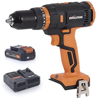 Evolution Power Tools R13CMB-Li Akku-Bohrmaschine mit variabler Drehzahl – Gürtelclip, 2 Ah Akku & Ladegerät im Lieferumfang enthalten Evolution Power Tools R13CMB-Li Akku-Bohrmaschine mit variabler Drehzahl – Gürtelclip, 2 Ah Akku & Ladegerät im Lieferumfang enthalten
