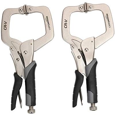 Amazon Metallzwinge, 28 cm, 2er-Pack, Schwarz / Silberfarben Amazon Metallzwinge, 28 cm, 2er-Pack, Schwarz / Silberfarben