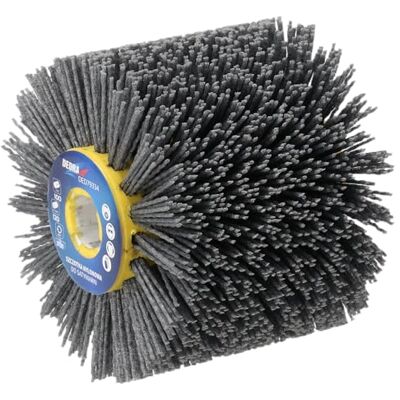 Dedra Nylonbürste für Satiniermaschine 120x100 mm, Körnung 80, max. Drehzahl: 3700 U/min, , hochwertiges Nylon, schonende Nylonborsten, reduziertes Funkenrisiko, gleichmäßige Schleifspuren Dedra Nylonbürste für Satiniermaschine 120x100 mm, Körnung 80, max. Drehzahl: 3700 U/min, , hochwertiges Nylon, schonende Nylonborsten, reduziertes Funkenrisiko, gleichmäßige Schleifspuren